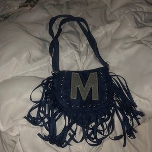 Blue “M” Sequin Purse